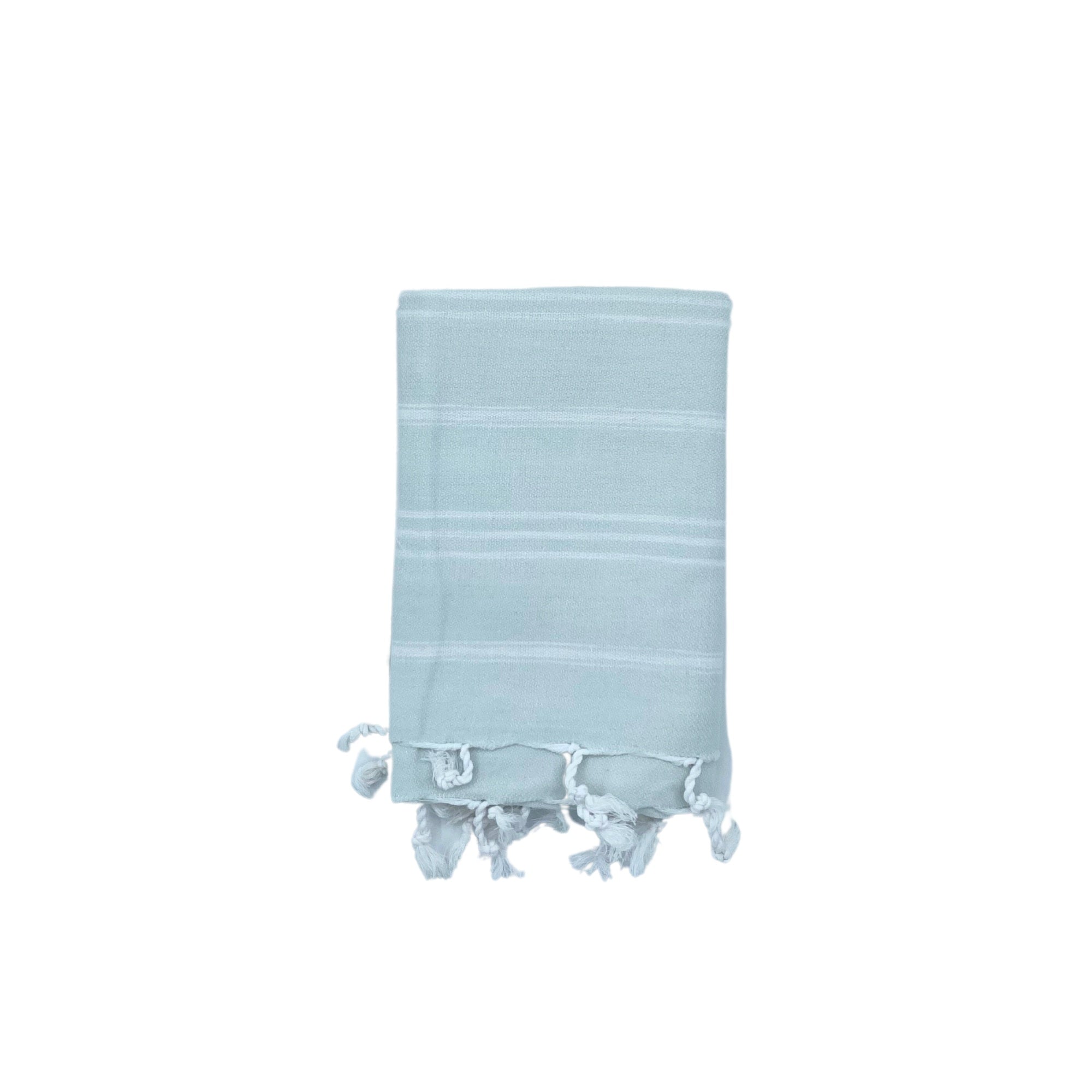 Mint Turkish hand and kids towel, soft flat weave cotton, machine washable