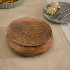 Mango wood roti box, hand-carved floral lid detail, food safe