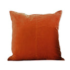 Cognac velvet cushion cover, soft cotton, styled