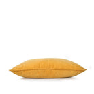 Yellow velvet cushion cover, soft cotton, styled