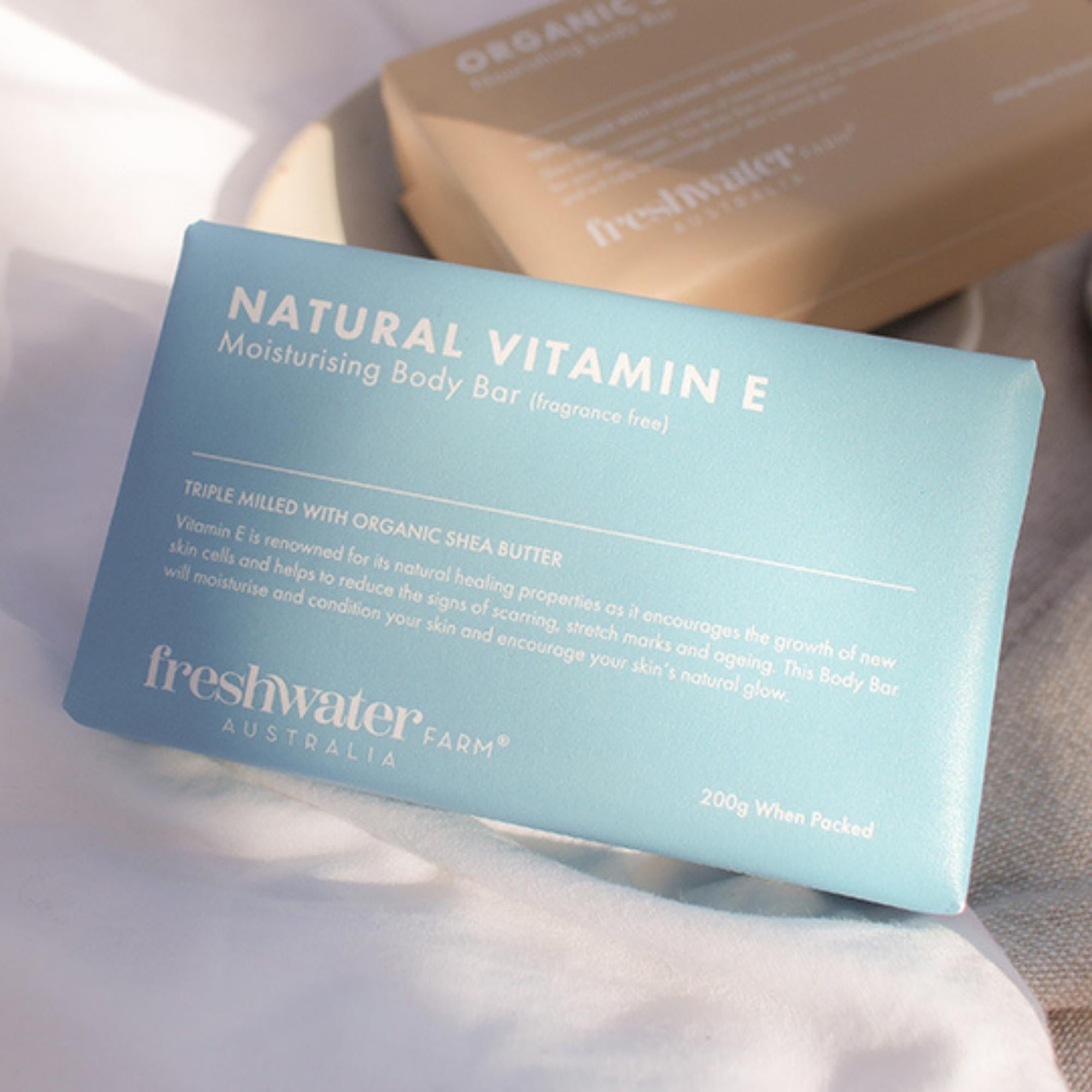 Vitamin E body bar, 200g, naturally derived, made in Australia