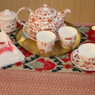 Willow pattern sugar bowl with lid, ceramic, Hong Kong design, 7 x 8cm